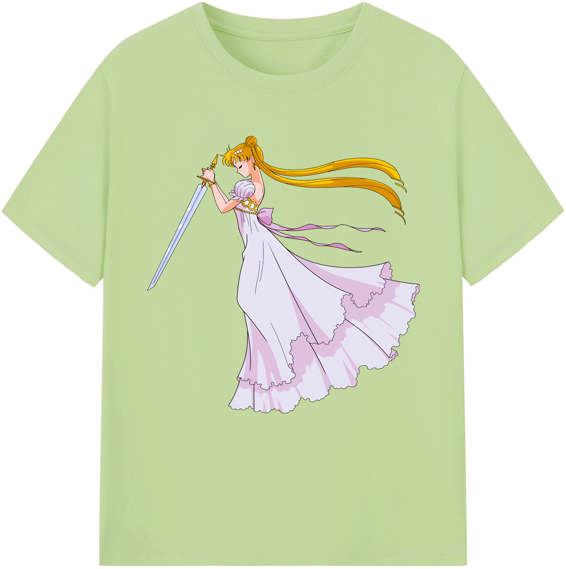 （画像用） 美少女戦士セーラームーン 愛野 美奈子 あいの みなこ Sailor Moon Aino Minako 綿100％半袖Tシャツ（フロントプリント）